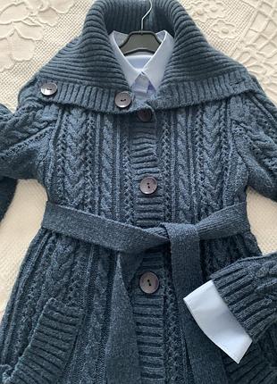 Светер-кардиган шерсть жіночий подовжений на ґудзиках, s-m