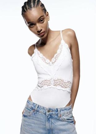 Боді боди zara з мереживом