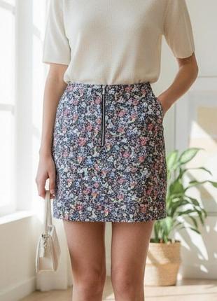 Юбка cropp цветочная 2