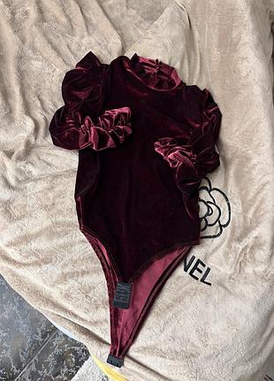 Боди кофта бархат