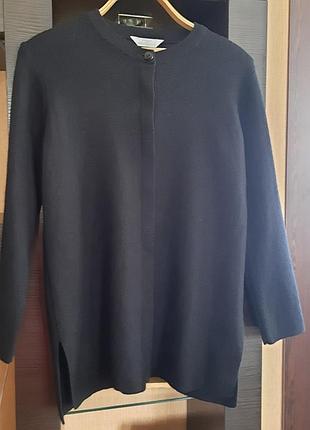 Черный женский кардиган шерсть m&amp;s