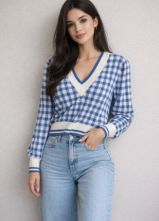 Оригинальный пуловер от качественного бренда kaos💙🤍