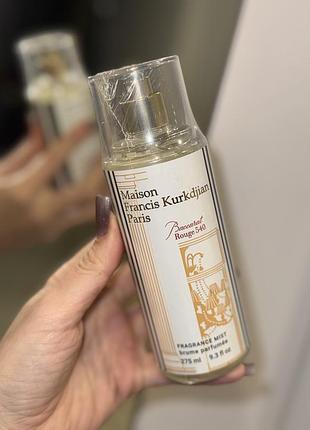 Парфумований спрей для тіла baccarat rouge 540  міст для тіла парфуми бакара