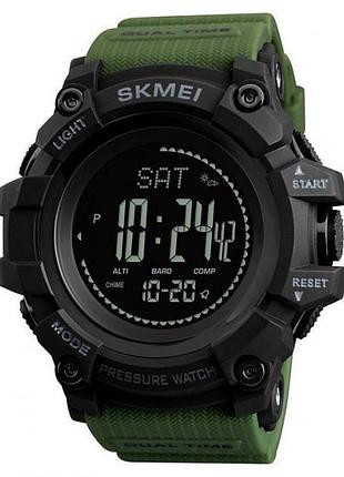 Skmei 1358ag army green smart watch compass