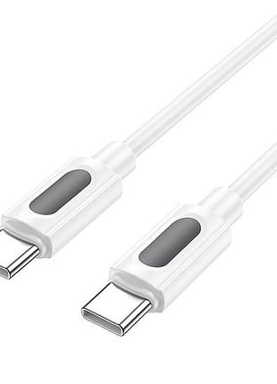 Дата кабель borofone bx114 structure type-c to type-c 60w (1m) white 4