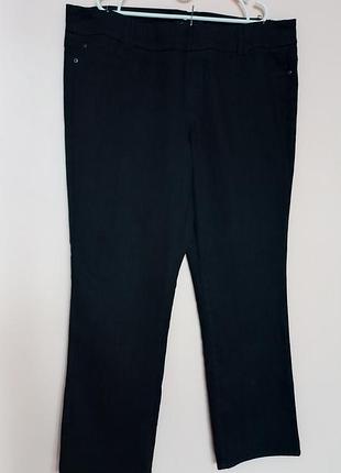 Чорні прямі джинси батал 54-56 р.