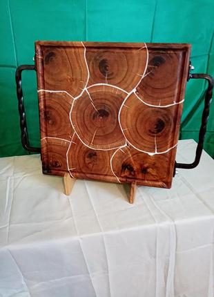 Торцевая разделочная доска для гриля, мангала