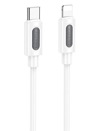 Дата кабель borofone bx114 structure type-c to lightning 27w (1m) white