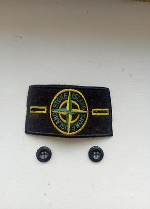 Патч  stone island з  2 гудзиками нашивка