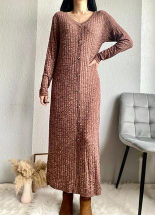 Коричнева сукня максі, р-р м/l
