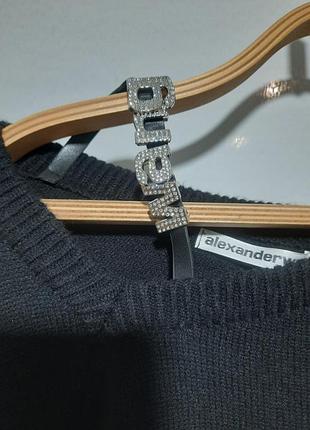 Кроп свитер alexander wang асеметричные открытые плечи