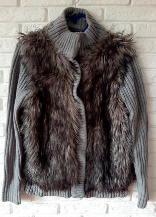 Стильный кардиган с мехом michael kors.