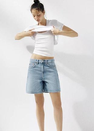 Джинсові шорти zara 40 розмір(м/л
