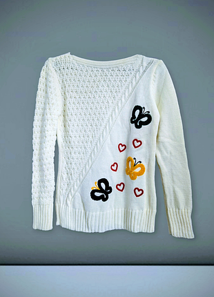 Теплий джемпер светр білий з вовною