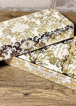 Оригінал! розкішний набір натурального люкс мила saponificio artgianale fiorentio luxury soap bouquet floreale, 3х200 гр., італія 🇮🇹