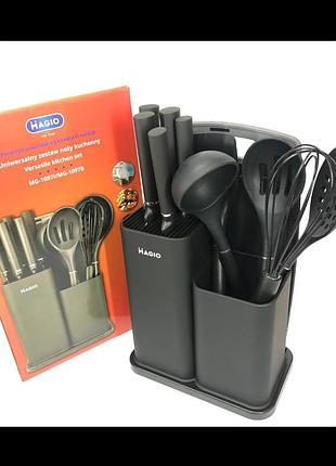 Набір кухонного приладдя 12 предметів з підставкою