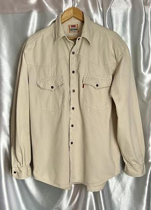 Бежева сорочка — класична чоловіча вестерн-сорочка levi's® barstow standard