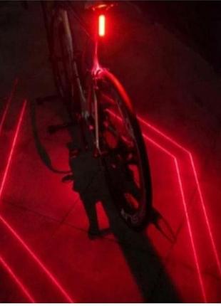 Велосипедний ліхтар акумуляторний з лазерною розміткою