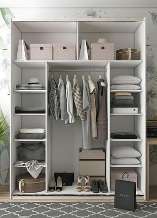 Шафа-купе двохдверна doros g-caiser 180х60х240 см білий/1 дзеркало (drs-011236)