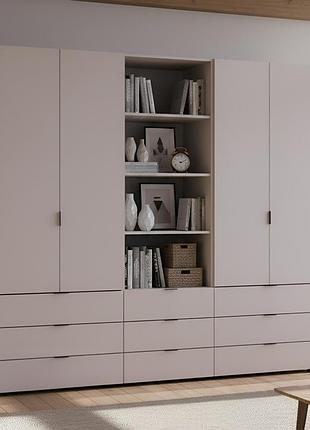 Шкаф для одежды doros гелар кашемир 2+2дсп с пеналом 215х49.5х203.4 (drs-011918)