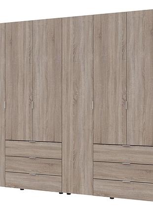Комплект шкафов для одежды doros гелар (2 шт.) 232,4х49,5х203,4 см дуб сонома (drs-011112)