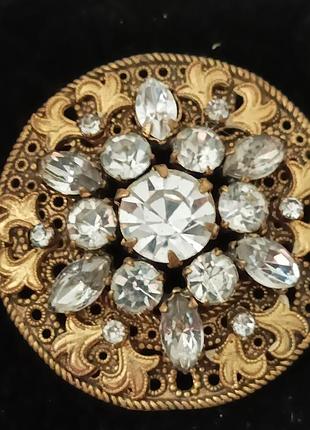 Винтажная брошь чехия