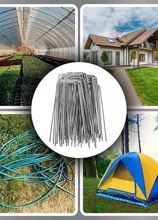Скобы для крепления агроволокна и агроткани parkside ground spikes 11 шт