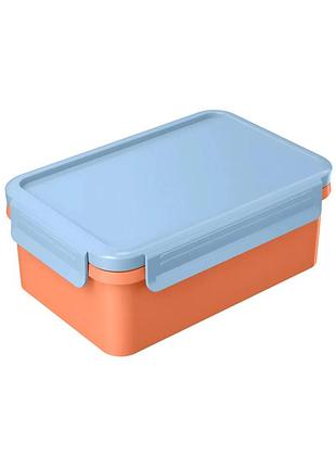Контейнер ланчбокс з роздільниками ernesto 1.1 л, блакитно-помаранчевий