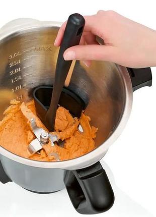 Обгортова лопатка-шпатель для кухонного комбайна monsieur cuisine silvercrest, термостійка до 180°c