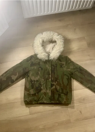 Camo куртка с мехом