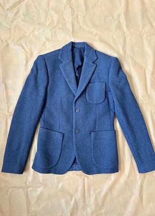 Піджак чоловічий andre tan синій вовна, розмір s