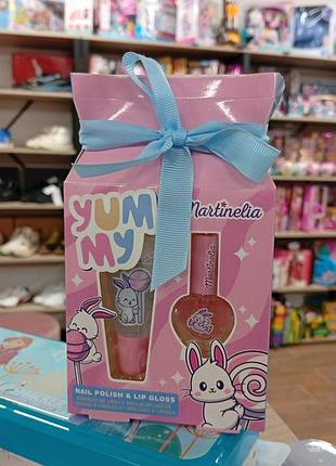 Набор детской косметики martinelia yummy nail polish &amp; lip gloss.
