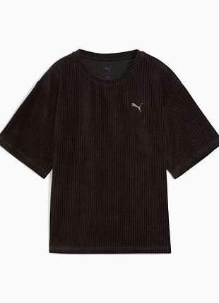 Жіноча чорна футболка puma