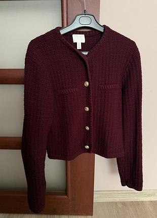 Кардиган бордовий (марсала)