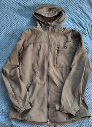 Тактическая куртка типа soft shell модели eagle ja-01, цвета свинца.