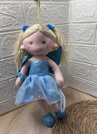 М’яка лялька фея з крилами, текстильна іграшка для дівчинки, 34 см (ігр1284)