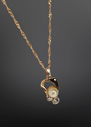 Кулон с цепочкой  под жемчуг (биж-рия).