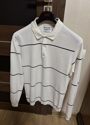 Поло на довгий рукав lacoste розмір l. slim fit.