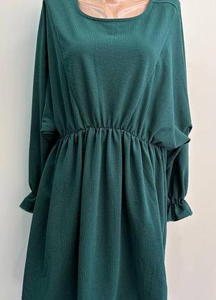 Смарагдова туніка, міні сукня 46-56р