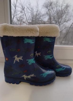 Резиновые сапоги с утеплителем р.28, стелька 18 см