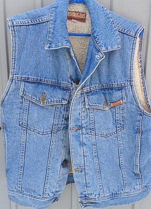 Чоловіча джинсова утеплена жилетка norwiss  basic jeans.