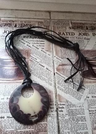 Стильный, крупный кулон из натурального камня. подвеска. германия