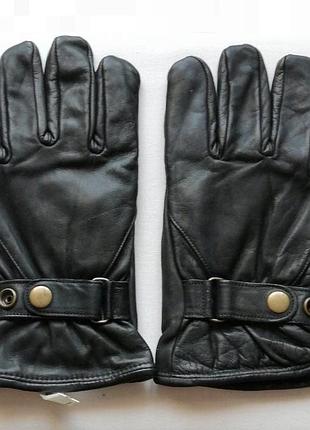 Мужские зимние кожаные перчатки