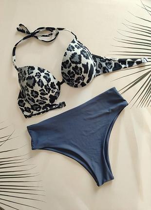 36c/ 80c -m/l купальник с чашками на паралоне на косточках плавки высокие