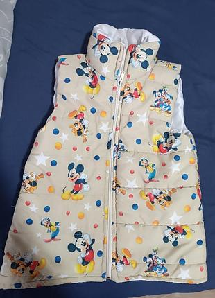 Детская жилетка с микки маусом 3-4 года (98-104)