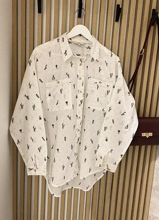 Сорочка в принт кактуси
