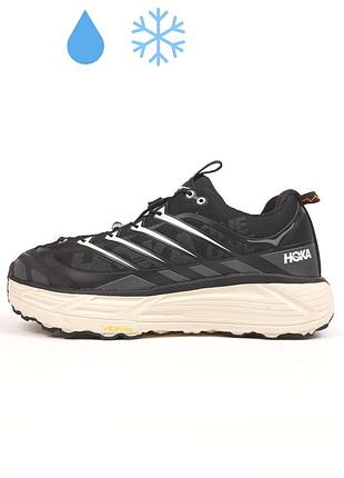 Кросівки чоловічі hoka one one mafate чорні зимові утепленні демісезонні текстиль водонепронекний розмір 41-46 нові 4286