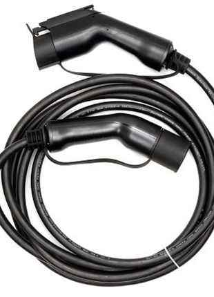 Зарядний кабель для електромобіля hismart type 1 - type 2, 32a, 7.2квт, 1 фазный, 5м