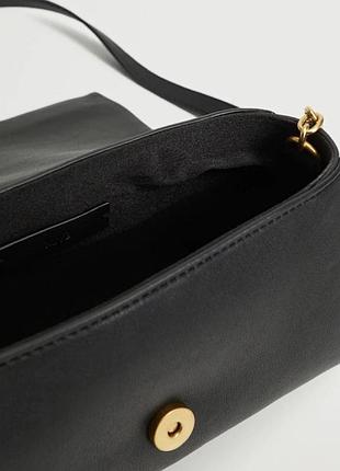 Сумка жіноча чорна mango 4