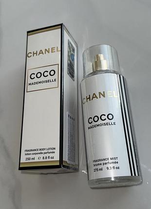 Парфумований набір спрей-міст для тіла, лосьон парфумований coco chanel mademoiselle💫 коко шанель зі шлейфовим ароматом